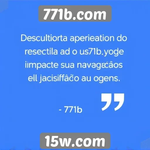 Experiência do usuário no site 771b.com