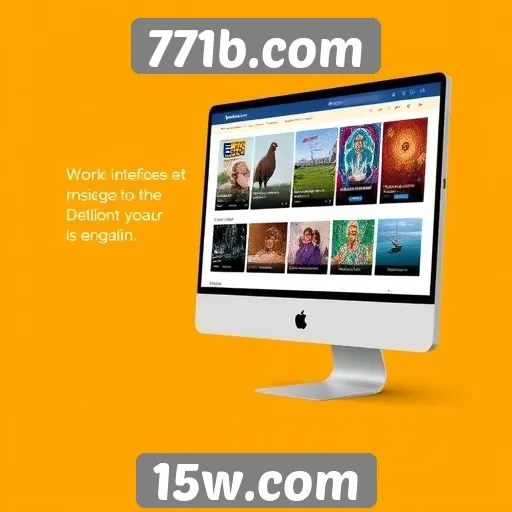 Interface do usuário do site 771b.com em foco